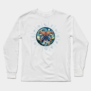 ZODIAC Gemini - Astrological GEMINI - GEMINI - ZODIAC sign - Van Gogh style - 12 Long Sleeve T-Shirt